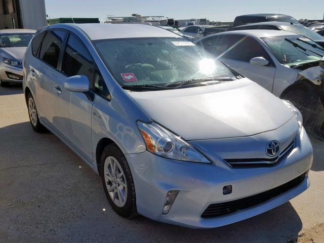 JTDZN3EU0EJ001379 - 2014 TOYOTA PRIUS V BLUE photo 1