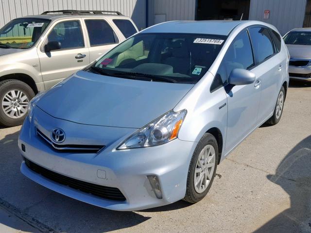 JTDZN3EU0EJ001379 - 2014 TOYOTA PRIUS V BLUE photo 2