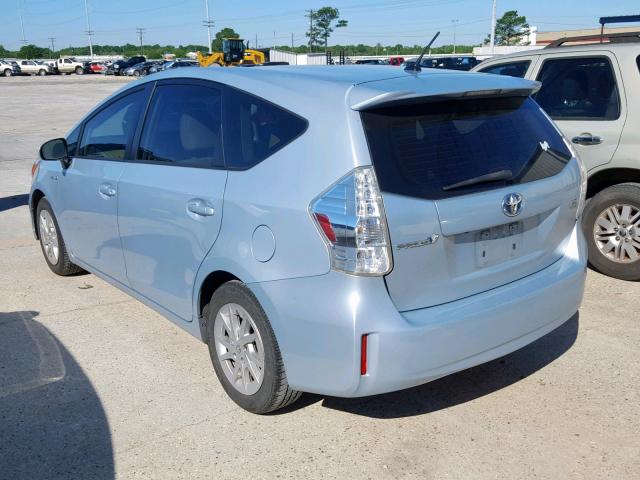 JTDZN3EU0EJ001379 - 2014 TOYOTA PRIUS V BLUE photo 3