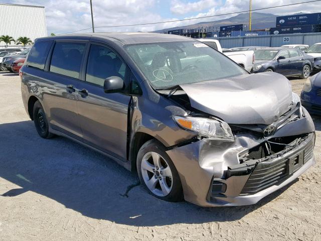 5TDZZ3DC3JS931366 - 2018 TOYOTA SIENNA L GRAY photo 1