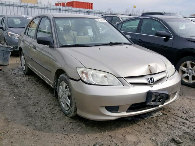 2HGES16385H047028 - 2005 HONDA CIVIC DX V GRAY photo 1