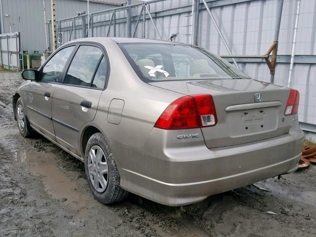 2HGES16385H047028 - 2005 HONDA CIVIC DX V GRAY photo 3