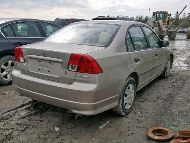 2HGES16385H047028 - 2005 HONDA CIVIC DX V GRAY photo 4