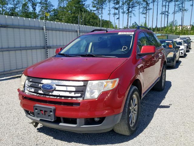 2FMDK48CX8BB24672 - 2008 FORD EDGE SEL RED photo 2