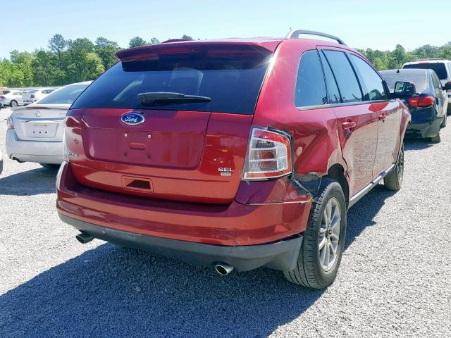 2FMDK48CX8BB24672 - 2008 FORD EDGE SEL RED photo 4