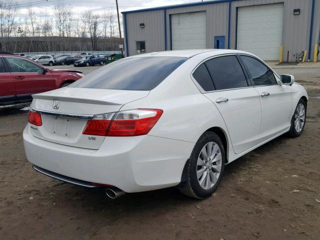 1HGCR3F84DA018665 - 2013 HONDA ACCORD EXL WHITE photo 4