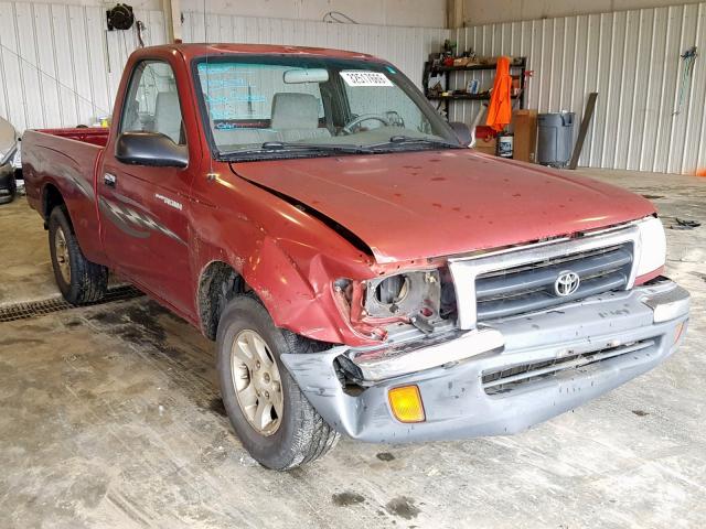 5TENL42N0YZ707625 - 2000 TOYOTA TACOMA MAROON photo 1