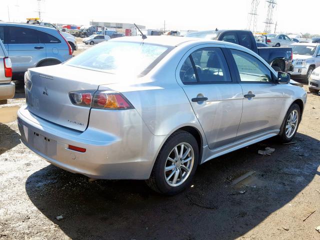 JA32U1FU9AU007535 - 2010 MITSUBISHI LANCER DE SILVER photo 4