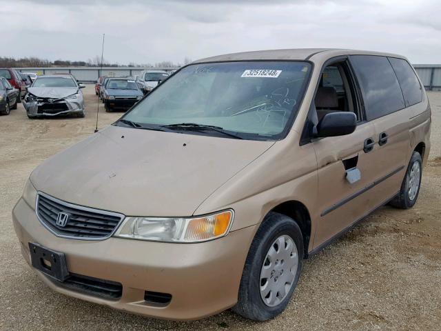 2HKRL1856YH555053 - 2000 HONDA ODYSSEY LX GOLD photo 2