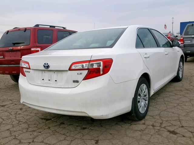 4T1BD1FK8CU019691 - 2012 TOYOTA CAMRY HYBR WHITE photo 4