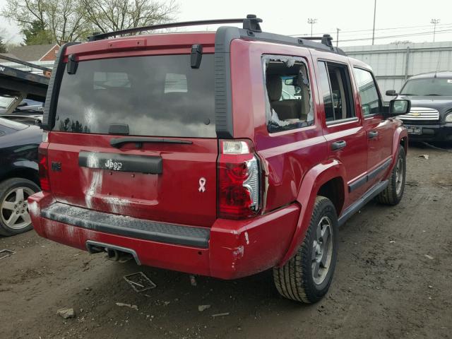 1J8HG48K96C195415 - 2006 JEEP COMMANDER MAROON photo 4
