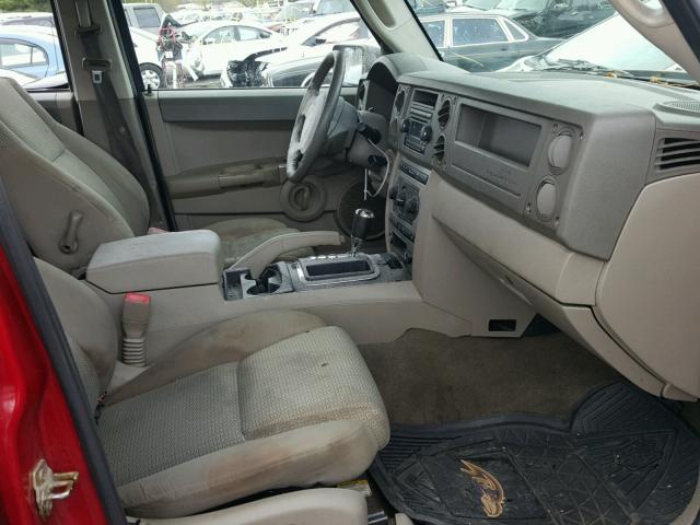 1J8HG48K96C195415 - 2006 JEEP COMMANDER MAROON photo 5