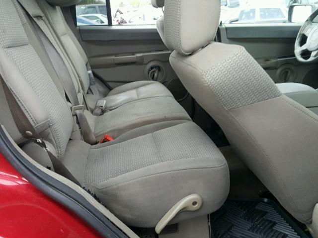 1J8HG48K96C195415 - 2006 JEEP COMMANDER MAROON photo 6