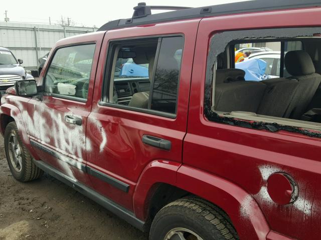 1J8HG48K96C195415 - 2006 JEEP COMMANDER MAROON photo 9
