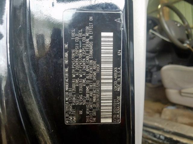 5TBRU34185S451240 - 2005 TOYOTA TUNDRA ACCESS CAB SR5  photo 10