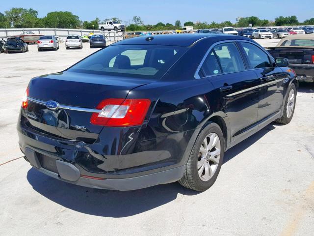 1FAHP2EW8CG104826 - 2012 FORD TAURUS SEL BLACK photo 4