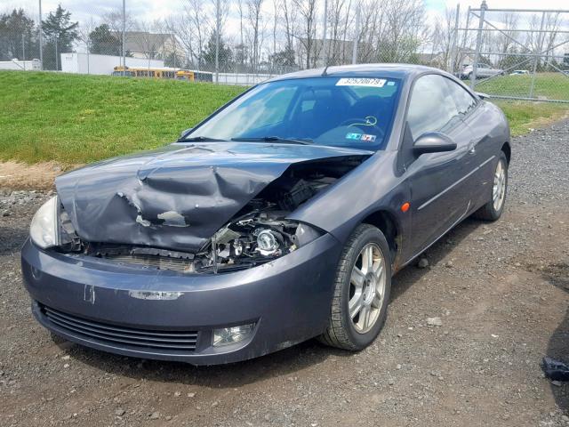 1ZWFT61L915622266 - 2001 MERCURY COUGAR V6 GRAY photo 2