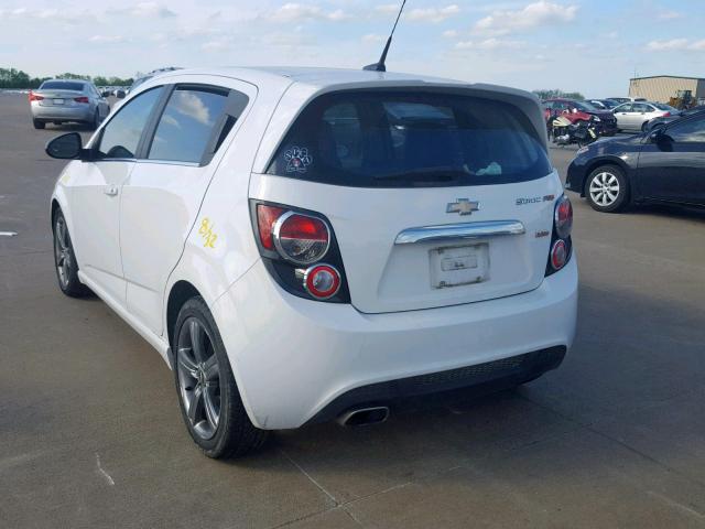 1G1JG6SB1D4253630 - 2013 CHEVROLET SONIC RS WHITE photo 3