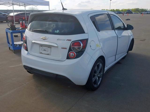 1G1JG6SB1D4253630 - 2013 CHEVROLET SONIC RS WHITE photo 4