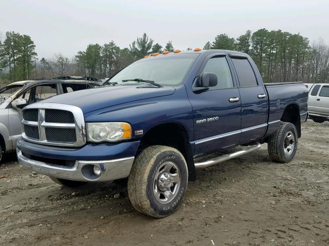 3D7KU28DX3G793698 - 2003 DODGE RAM 2500 S BLUE photo 2