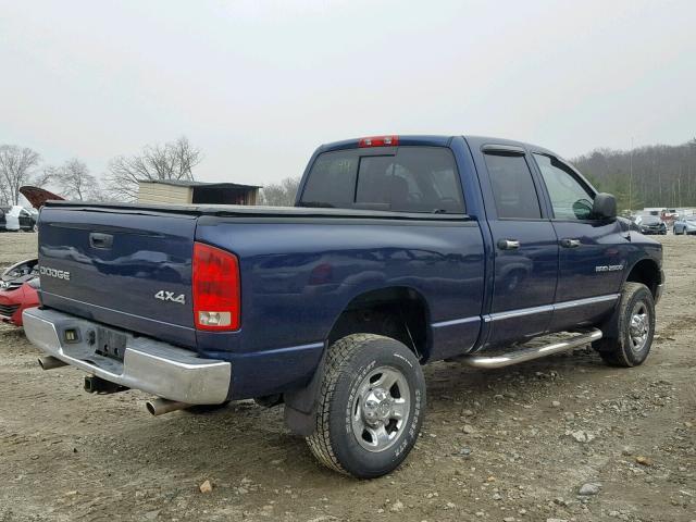 3D7KU28DX3G793698 - 2003 DODGE RAM 2500 S BLUE photo 4