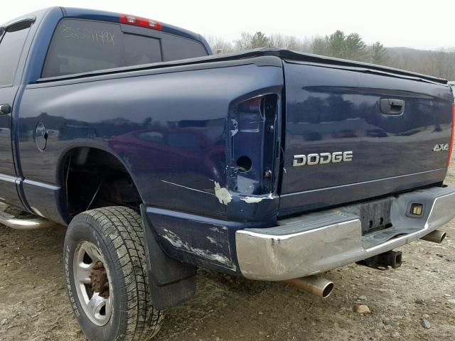 3D7KU28DX3G793698 - 2003 DODGE RAM 2500 S BLUE photo 9