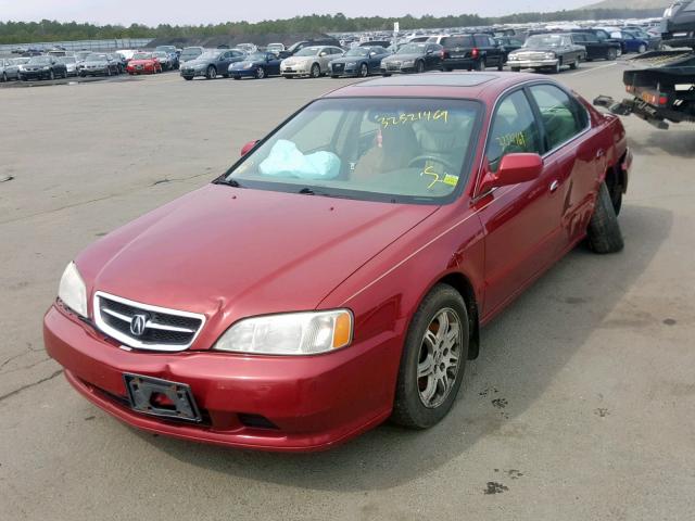 19UUA56611A012145 - 2001 ACURA 3.2TL RED photo 2