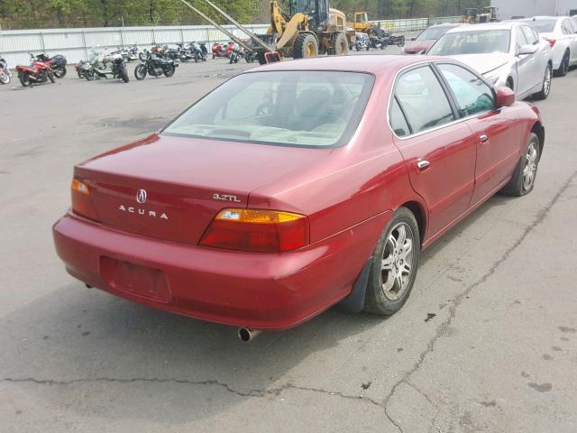 19UUA56611A012145 - 2001 ACURA 3.2TL RED photo 4