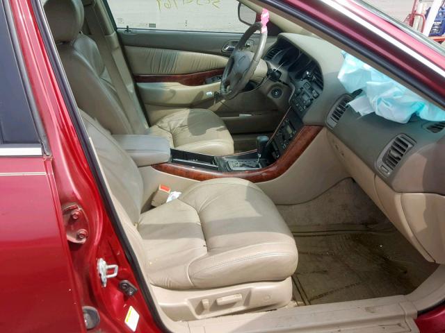 19UUA56611A012145 - 2001 ACURA 3.2TL RED photo 5