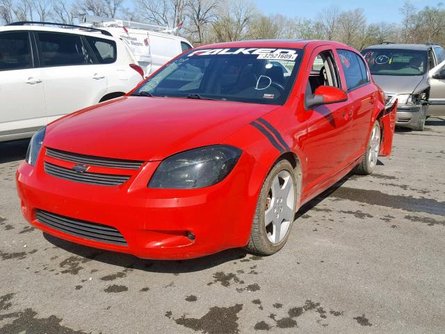 1G1AT58H697187082 - 2009 CHEVROLET COBALT LT RED photo 2