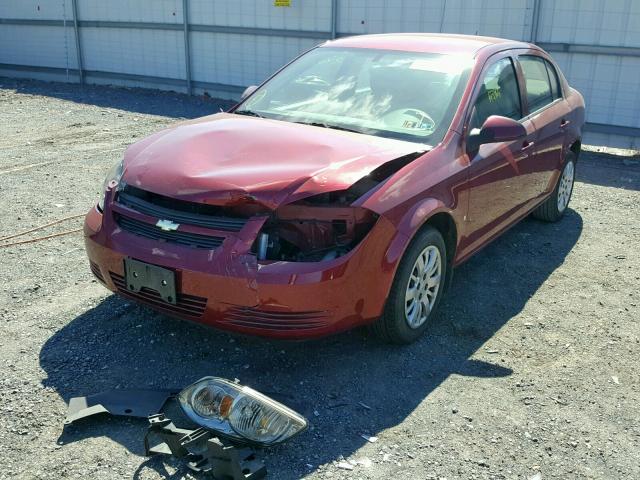 1G1AT58HX97166199 - 2009 CHEVROLET COBALT LT MAROON photo 2