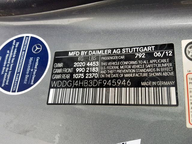 WDDGJ4HB3DF945946 - 2013 MERCEDES-BENZ C 250 SILVER photo 10