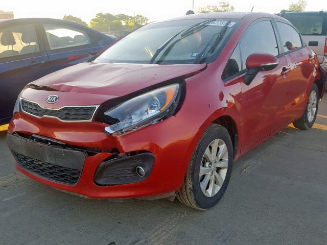 KNADN5A34D6096546 - 2013 KIA RIO EX RED photo 2