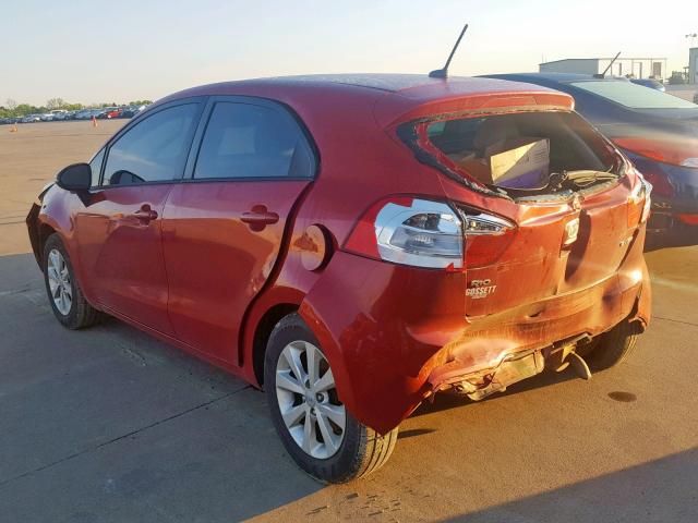 KNADN5A34D6096546 - 2013 KIA RIO EX RED photo 3