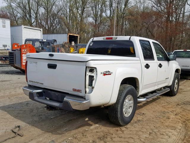 1GTDT136048180005 - 2004 GMC CANYON WHITE photo 4