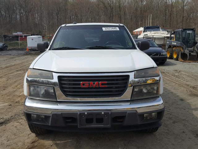 1GTDT136048180005 - 2004 GMC CANYON WHITE photo 9