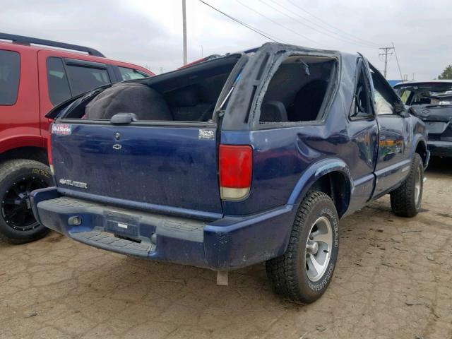 1GNCS18X44K130721 - 2004 CHEVROLET BLAZER BLUE photo 4