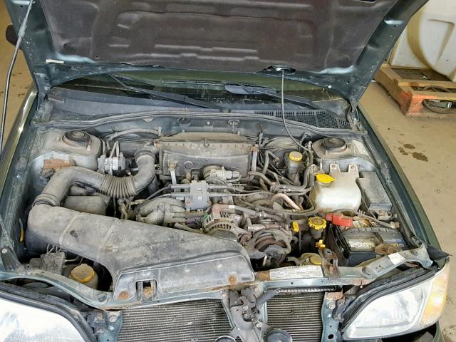 4S3BH635117305043 - 2001 SUBARU LEGACY L GREEN photo 7