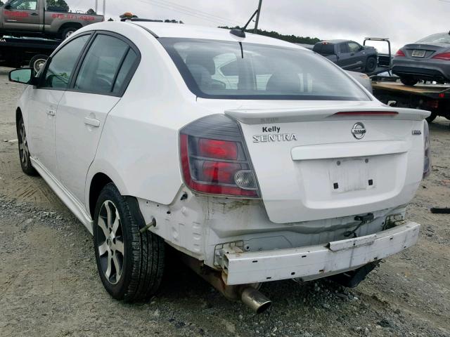 3N1AB6APXBL715681 - 2011 NISSAN SENTRA 2.0 WHITE photo 3