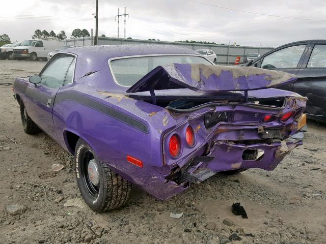 BS23H2B381850 - 1972 PLYMOUTH BARRACUDA PURPLE photo 3