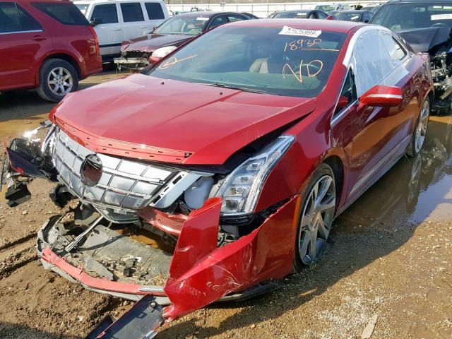 1G6RS1E41EU600113 - 2014 CADILLAC ELR LUXURY RED photo 2