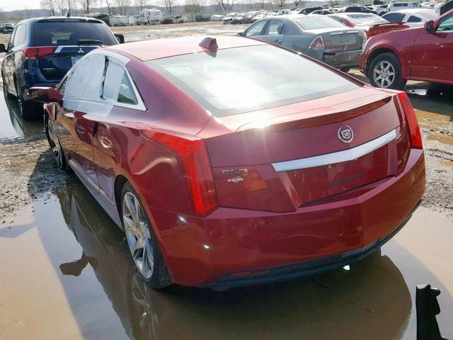 1G6RS1E41EU600113 - 2014 CADILLAC ELR LUXURY RED photo 3