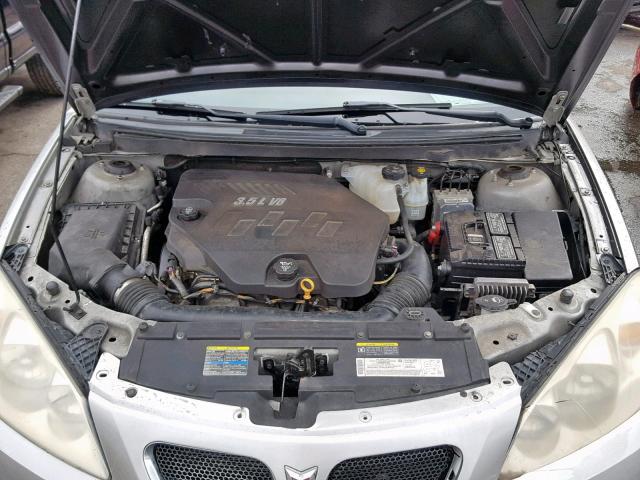 1G2ZH36N174253310 - 2007 PONTIAC G6 GT SILVER photo 7