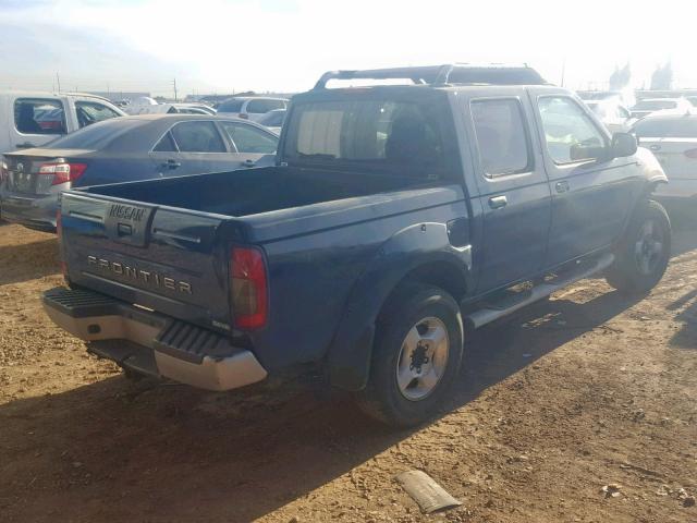 1N6ED27T01C385997 - 2001 NISSAN FRONTIER C BLUE photo 4