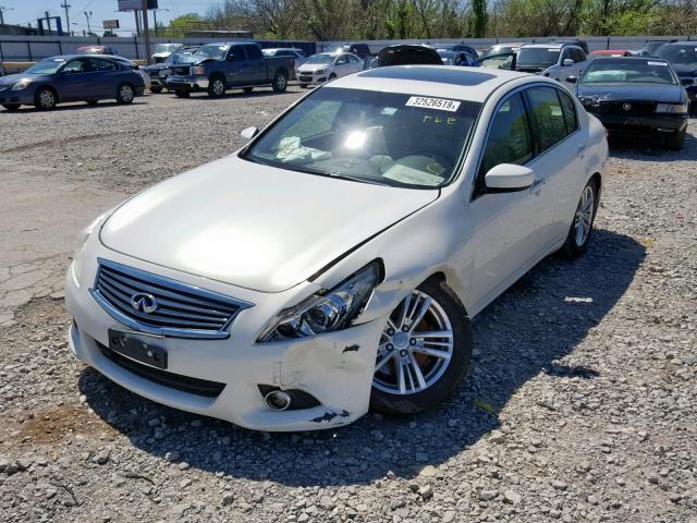 JN1CV6AR9CM675196 - 2012 INFINITI G37 WHITE photo 2