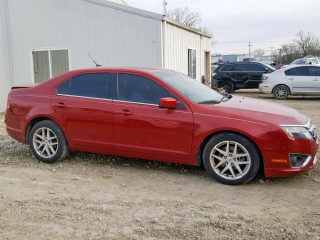 3FAHP0JA8AR199215 - 2010 FORD FUSION SEL MAROON photo 9