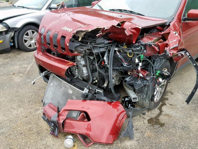 1C4PJLCB7FW655918 - 2015 JEEP CHEROKEE L RED photo 9