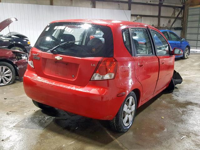 KL1TD66658B108508 - 2008 CHEVROLET AVEO BASE Qırmızı foto 4