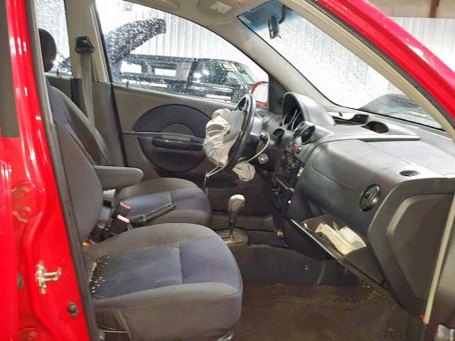 KL1TD66658B108508 - 2008 CHEVROLET AVEO BASE Qırmızı foto 5