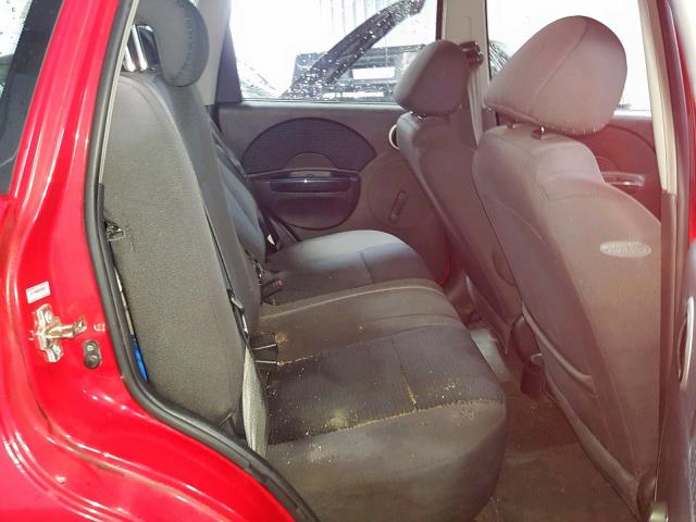 KL1TD66658B108508 - 2008 CHEVROLET AVEO BASE Qırmızı foto 6